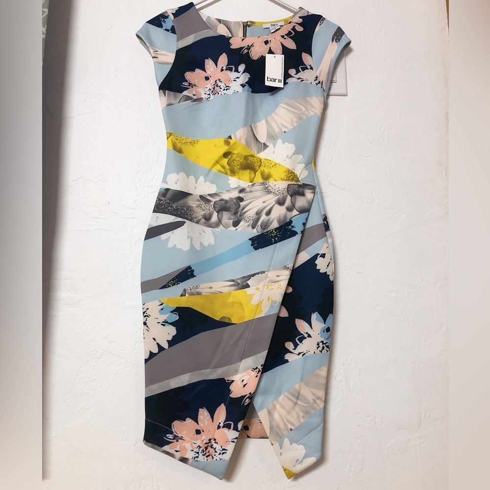 Size XS, BAR III asymmetric high-low floral body con dress